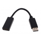 кабель (шнур) Telecom HDMI (F) — DisplayPort (M) (TA553, 20 см), чёрный