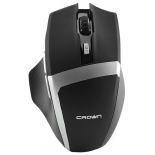 мышка CROWN Gaming CMXG-801 (оптическая, радиоканал, 2xAA, 6+1 кнопок), чёрная