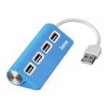 USB-концентратор Hama 12179, голубой