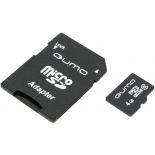 карта памяти Qumo microSDHC class 6 4GB (с адаптером)