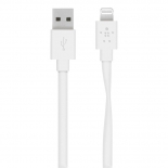 кабель / переходник для телефона Belkin Mixit Flat Lightning-USB для Apple, белый