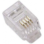 коннектор телефонный Vcom RJ-11 6P4C (VTE7716)