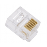 коннектор сетевой VCOM VTE7717 (RJ-11 6P6C, 100 штук, для телефонного кабеля)