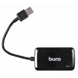 USB-концентратор Buro BU-HUB4-U3.0-S, черный