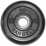 диск для штанги MB Barbell (MB-PltB51-1,25), Черный