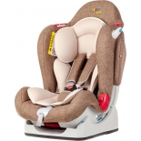автокресло детское Liko Baby LB 510, коричневое- лен