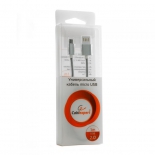 кабель / переходник для телефона Gembird USB 2.0 Cablexpert 1 м ( CCB-mUSBs1m) серебристый металлик