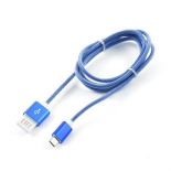 кабель / переходник для телефона Gembird USB 2.0 Cablexpert 1м (CCB-mUSBb1m) синий металлик