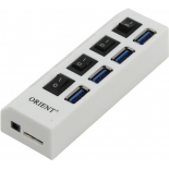USB-концентратор Orient BC-307PS, белый