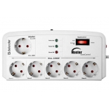 сетевой фильтр Defender DFS 805 Master-Slave control, 6 розеток, 5 м, белый