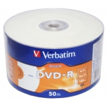 оптический диск Verbatim DVD-R DataLife Inkjet Printable, Shrink (50 шт)