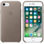 чехол iphone Apple для iPhone 8/7 Leather Case MQH62ZM/A, платиновый серый