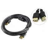 кабель (шнур) 5bites UC5011-030A (USB 2.0, M/F, 1.8 м), чёрный