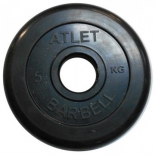 диск для штанги MB Barbell Atlet (51 мм, 5 кг), черный