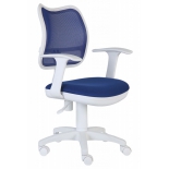 компьютерное кресло Бюрократ CH-W797/BL/TW-10 спинка сетка синий сиденье синий TW-10 (пластик белый)