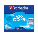 оптический диск CD-R Verbatim Crystal AZO (10 шт)