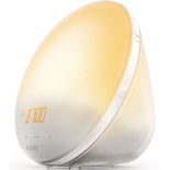 часы интерьерные Philips Wake-Up Light HF3520/70, радиобудильник, со звуками природы и световой имитацией рассвета и заката