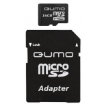 карта памяти Qumo microSDHC class 6 16GB (с адаптером)