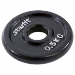 диск для штанги Starfit BB-204 (0,5 кг, d=26 мм), черный