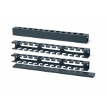 аксессуар компьютерный кабельный органайзер Hyperline CM-1U-ML-COV (19'', 1U), черный