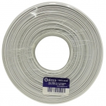 кабель (шнур) 5bites TEL4615-100S-WH (ШТЛП-4, телефонный, CCS, 100 м), белый