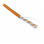 кабель (шнур) Hyperline UUTP4-C5E-S24-IN-PVC-OR-30, одножильный, оранжевый