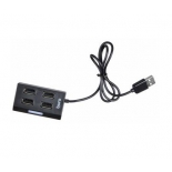 USB-концентратор Buro BU-HUB4-U2.0, черный