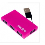 USB-концентратор Perfeo PF-VI-H023PINK, розовый