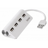 USB-концентратор Hama TopSide 12178 (4 порта USB 2.0), белый