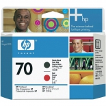 аксессуар к принтеру HP №70 C9409A (Печатающая головка), черный матовый/красный