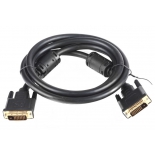 кабель (шнур) VCom VDV6300-1.8M (DVI-D DL, M/M, 1.8 м), чёрный