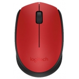 мышь Logitech M171, беспроводная, USB, красная
