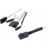 кабель (шнур) переходник LSI с miniSAS HD (SFF-8643) на 4 x SATA data, 0.6 м (LSI00410)