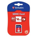 карта памяти Verbatim SDHC Class 4 (44020), 16 GB