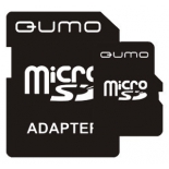 карта памяти Qumo MicroSD 2Gb + SD adapter, Черная