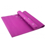 коврик для йоги Starfit FM-102 (173x61x0,6 см), с рисунком, фиолетовый