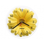 часы интерьерные Centek СТ-7102 Flower, желтые