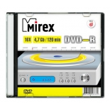 оптический диск Mirex DVD-R 4.7 Gb, UL130003A1S, Slim Case (1 шт)