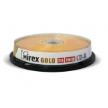 оптический диск Mirex CD-R 700 Mb, Gold, Cake Box (10 шт)