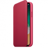 чехол для смартфона Apple для iPhone X Leather Folio (MQRX2ZM/A) , berry