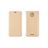 чехол для смартфона Lenovo для Motorola Moto C Plus Flip Cover, золотой
