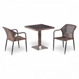 стол со стульями Afina T502DG/Y35G-W1289, pale (2+1) комплект
