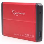 корпус для жесткого диска Gembird EE2-U3S-2-R, красный