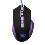 мышка Qumo Kraken M30, черная-фиолетовая