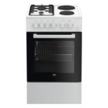 плита Beko FSS 54010 DW, газоэлектрическая, белая