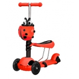 самокат для взрослых Moove&Fun Божья коровка MF-LB-LED, , красный