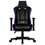 игровое компьютерное кресло Aerocool AC220 RGB-B с перфорацией, с RGB подсветкой черное