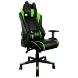 игровое компьютерное кресло Aerocool AC220 AIR-BG с перфорацией, черно-зеленый
