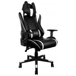 игровое компьютерное кресло Aerocool AC220 AIR-BW с перфорацией, черно-белое