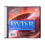 оптический диск DVD-R VS 4.7 Gb, VSDVDRSL501, Slim Case (5 шт)